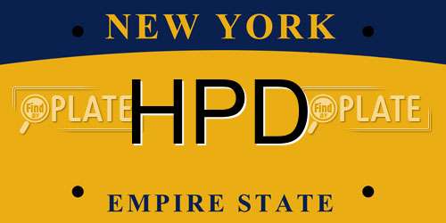 HPD New York License Plate