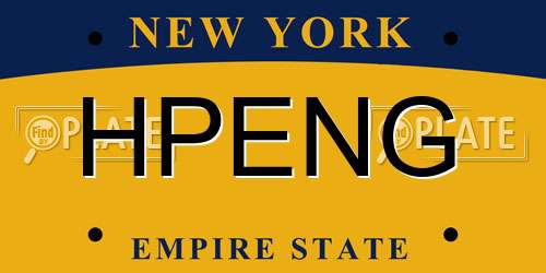 HPENG New York License Plate