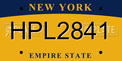 HPL2841 New York License Plate