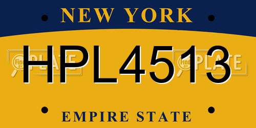 HPL4513 New York License Plate
