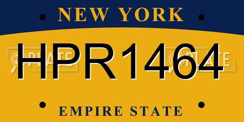 HPR1464 New York License Plate