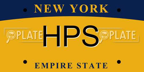 HPS New York License Plate