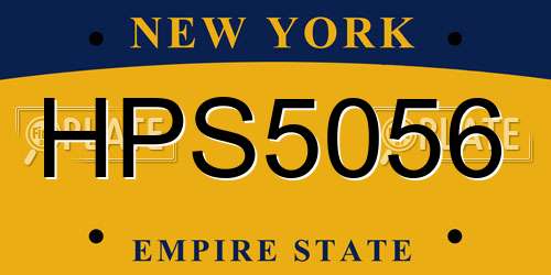 HPS5056 New York License Plate