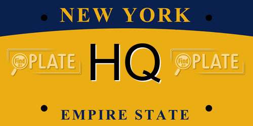 HQ New York License Plate