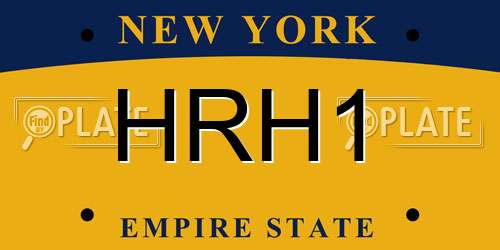 HRH1 New York License Plate