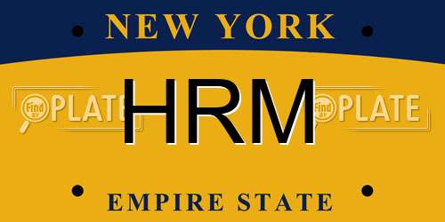HRM New York License Plate