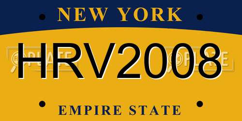 HRV2008 New York License Plate