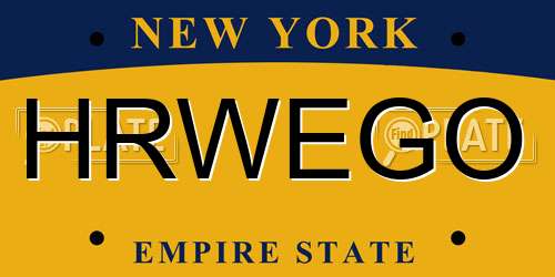 HRWEGO New York License Plate