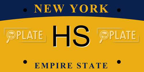 HS New York License Plate