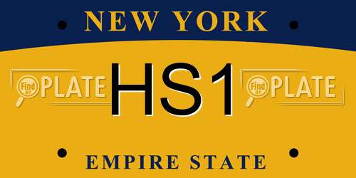 HS1 New York License Plate