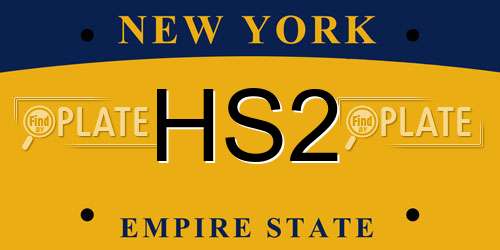 HS2 New York License Plate