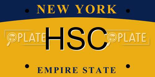 HSC New York License Plate