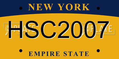 HSC2007 New York License Plate