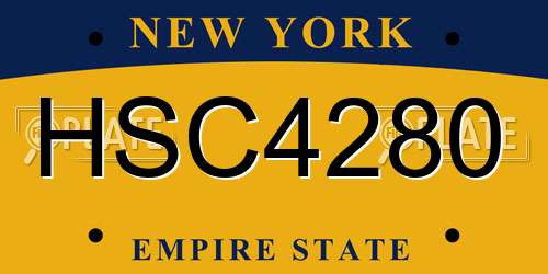 HSC4280 New York License Plate