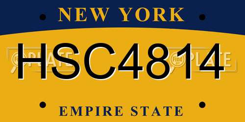 HSC4814 New York License Plate
