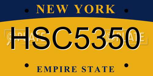 HSC5350 New York License Plate