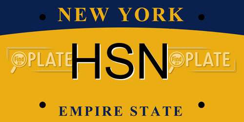 HSN New York License Plate