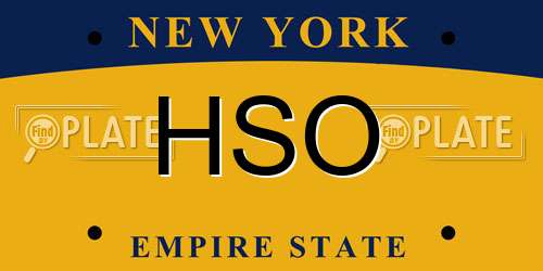 HSO New York License Plate
