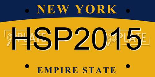 HSP2015 New York License Plate