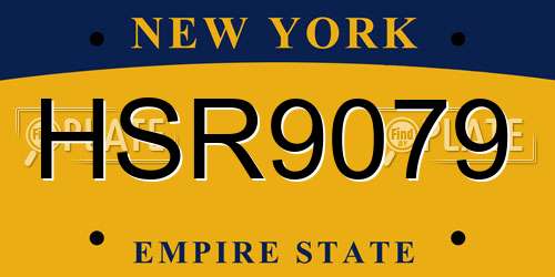 HSR9079 New York License Plate