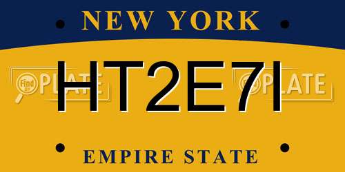 HT2E7I New York License Plate
