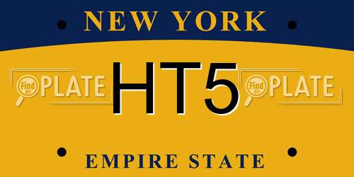 HT5 New York License Plate