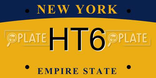 HT6 New York License Plate