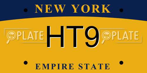 HT9 New York License Plate