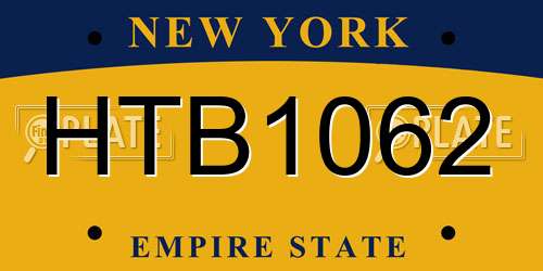 HTB1062 New York License Plate