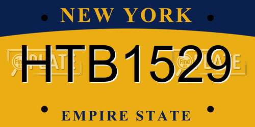 HTB1529 New York License Plate