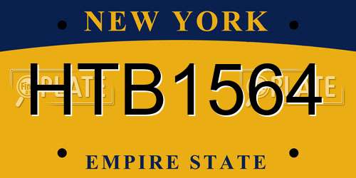 HTB1564 New York License Plate