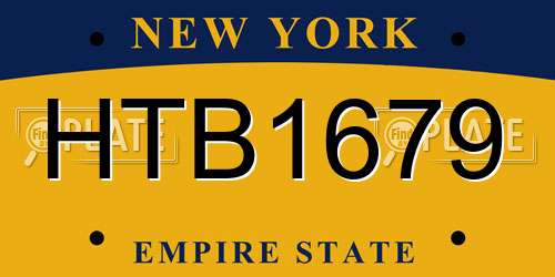 HTB1679 New York License Plate