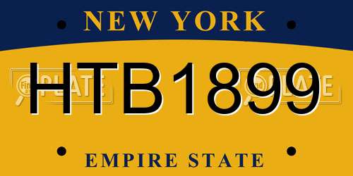 HTB1899 New York License Plate