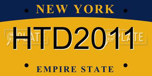 HTD2011 New York License Plate