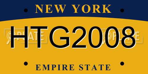 HTG2008 New York License Plate