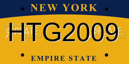 HTG2009 New York License Plate