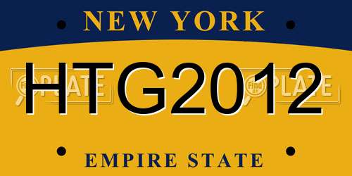 HTG2012 New York License Plate