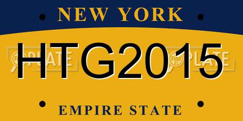 HTG2015 New York License Plate