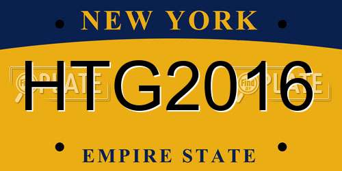 HTG2016 New York License Plate