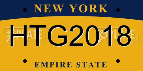 HTG2018 New York License Plate