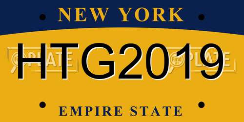 HTG2019 New York License Plate