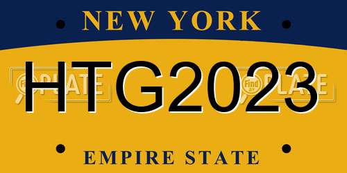 HTG2023 New York License Plate