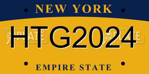 HTG2024 New York License Plate