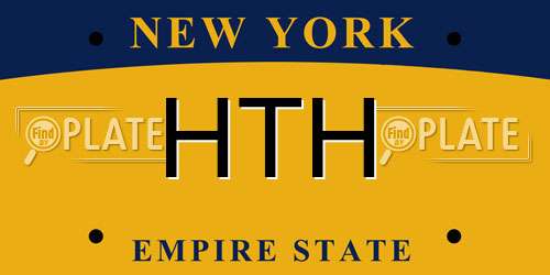 HTH New York License Plate