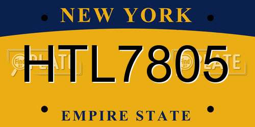 HTL7805 New York License Plate