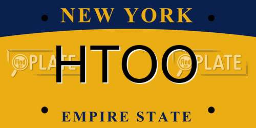 HTOO New York License Plate