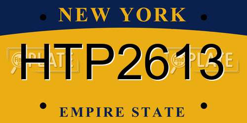 HTP2613 New York License Plate