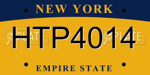 HTP4014 New York License Plate