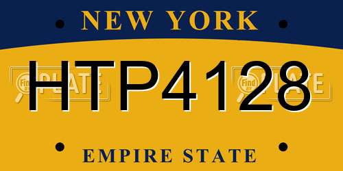 HTP4128 New York License Plate
