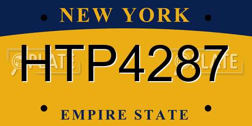HTP4287 New York License Plate